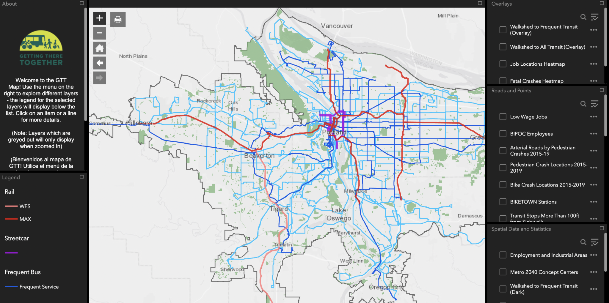 GTT’s Geographic Information System (GIS) Map – Getting There Together